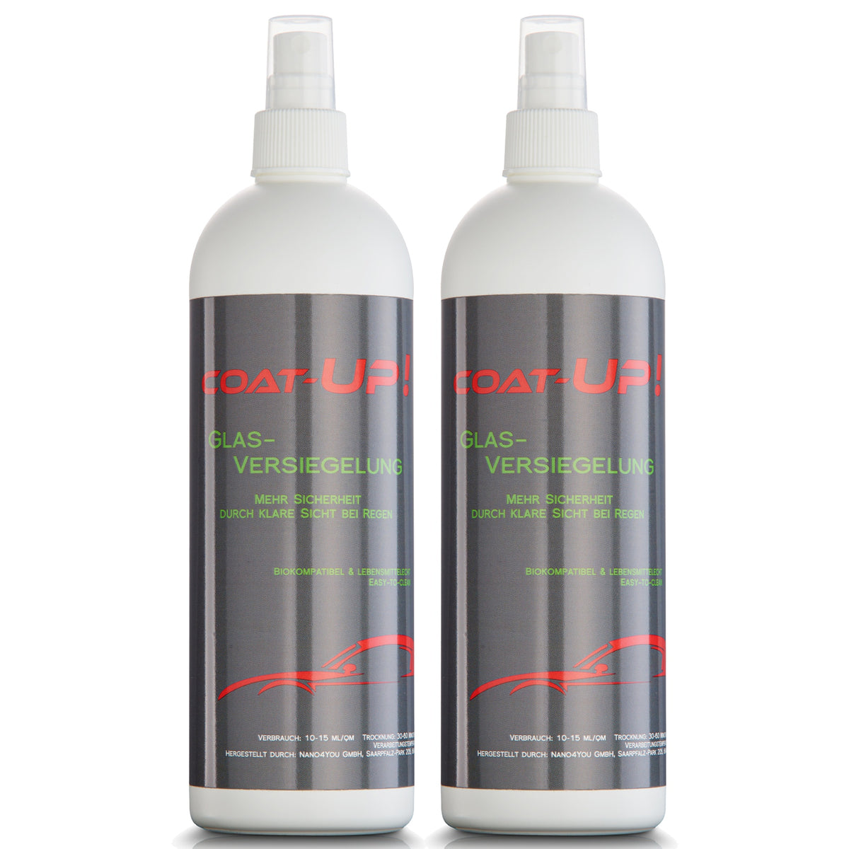 Coat-Up Scheibenversiegelung 2x 500 ml Sparset für Vielfahrer