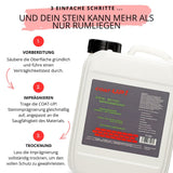 Anwendung Coat-Up Steinimprägnierung mit Drucksprüher auf Pflastersteinen