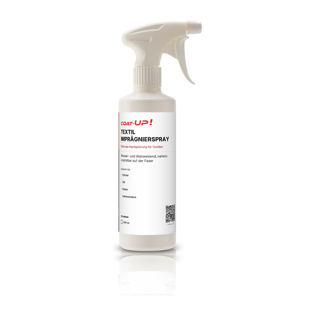 Coat-Up Textil Imprägnierspray 500 ml für Schuhe, Zelt, Polster und Cabrioverdeck